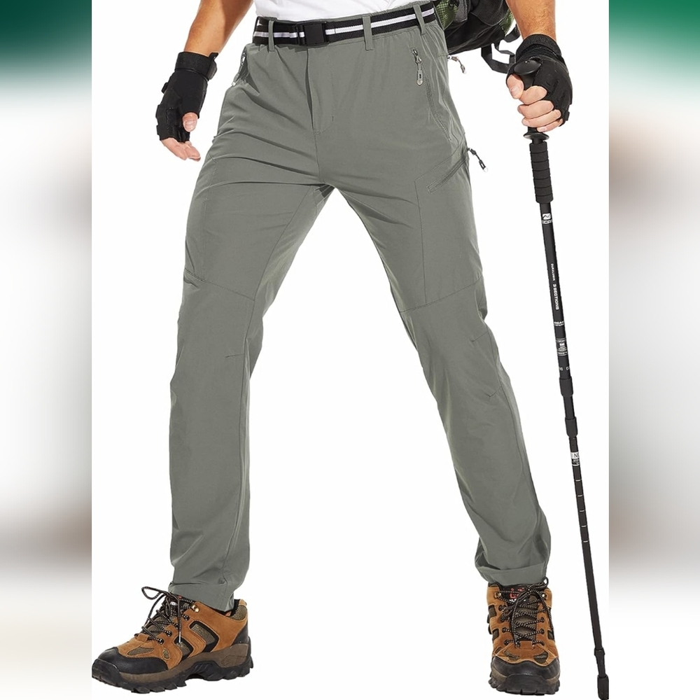 NOUKOW Men's Outdoor Quick Dry Hiking Lightweight Waterproof Pants